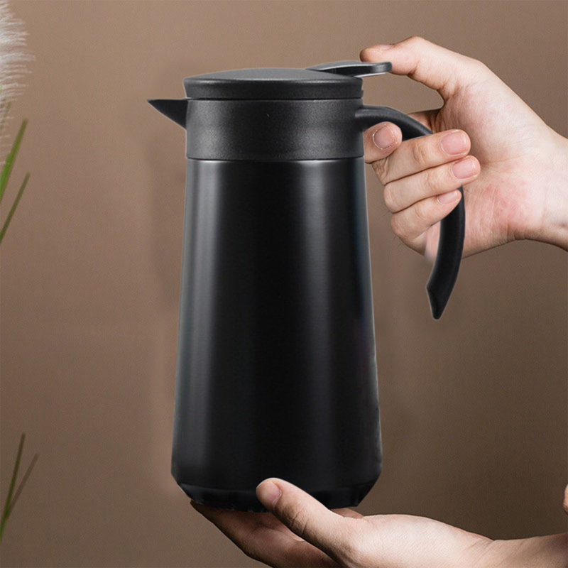 Mini bouteille d'eau chaude domestique en acier inoxydable 304, Noir