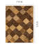 Tapis brun et beige à carreaux délavés-107120073