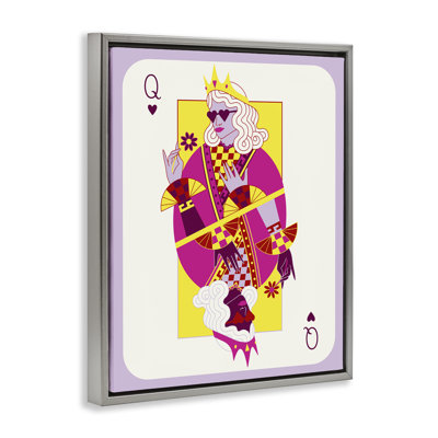 Cadre flottant tendance carte de la reine, design par Grace Popp
