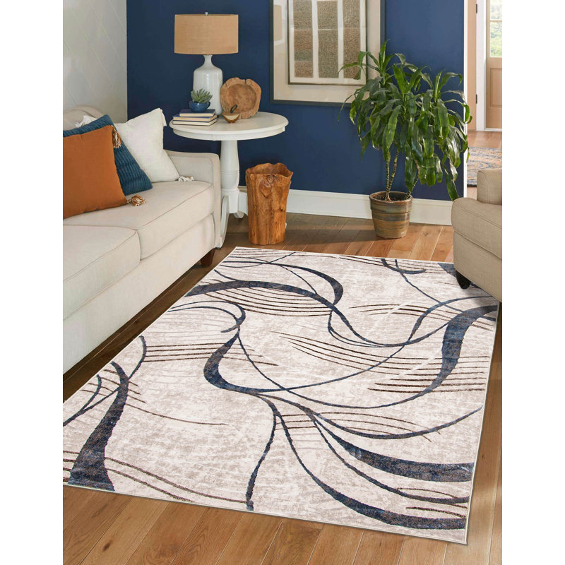 Tapis ivoire Leah, Rectangle de 5 pi x 8 pi