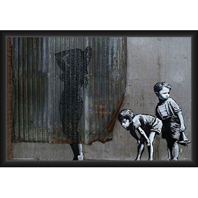  Officially Licensed Peek-a-Boo - Boo Shower Banksy Art Poster - 24 x 36 Inch - Decorative Print - Poster Paper - Ready to Frame