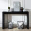 Console moderne avec conception nervurée, console en bois, table d'entrée l 47 po, console étroite, table de couloir moderne, table de canapé moderne, table de salon