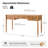 Hoai 60''W Transitional Fluted Simple Assembly Desk with Charging Station and Cable Management-219482681