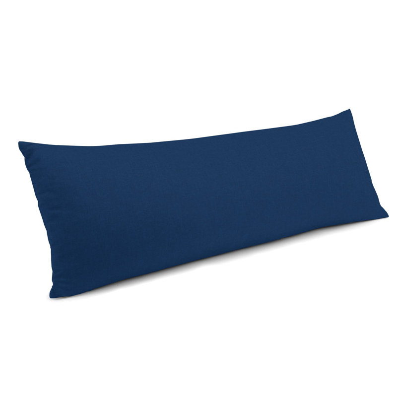 Reversible Throw Pillow, 14" x 36", Navy Blue