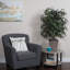 4' Artificial Capensia Bush, Rattan Basket