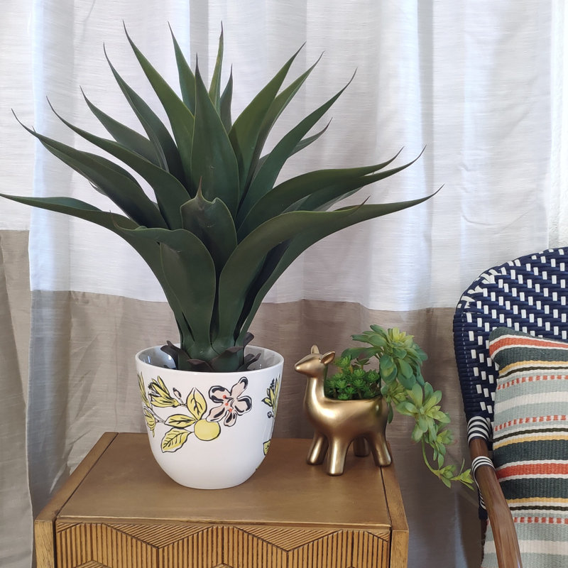 Agave artificielle Sansevieria en pot