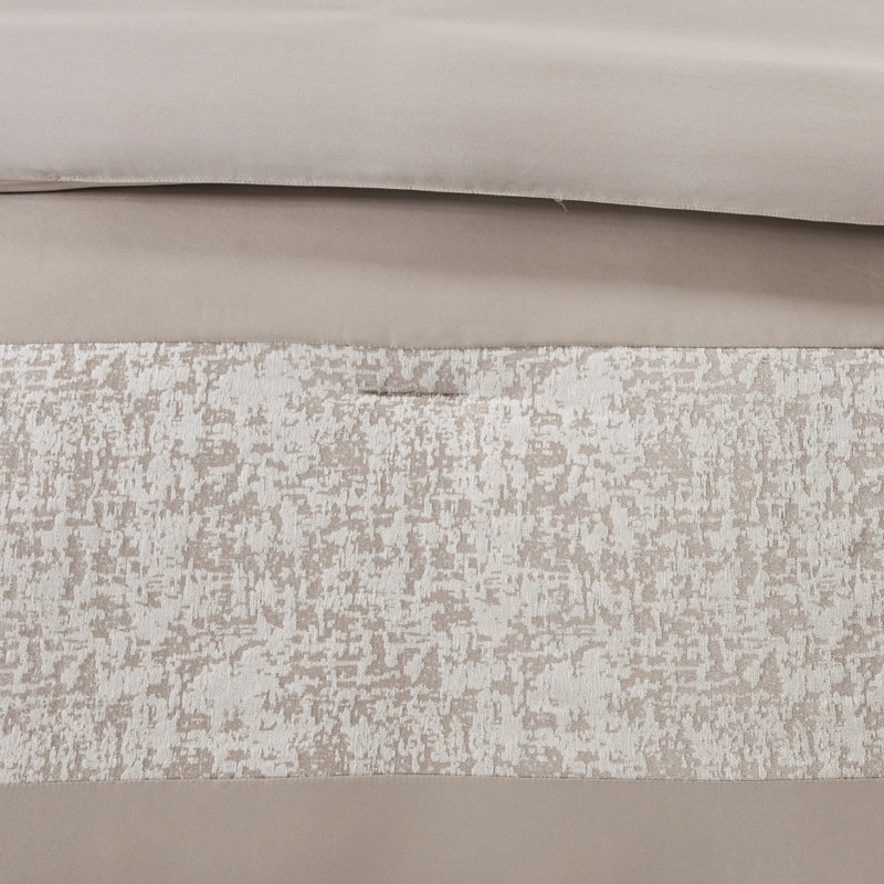 Édredon en chenille 7 pièces Taupe Luxury