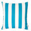 Coussin extérieur Keo, bleu turquoise, rayures blanches, carré de 20 pouces-122359163-122359166