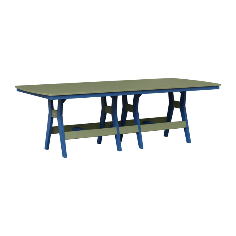 Table de bar rectangulaire 96 po Berlin Gardens Harbor, Sauge, Bleu pacifique