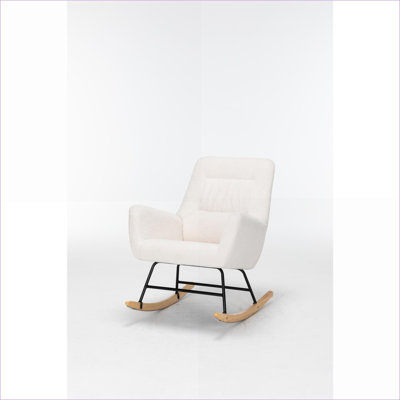 Chaise berçante rembourrée Teddy