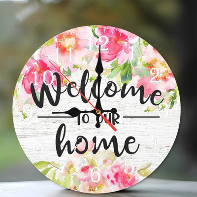 10-Inch Wooden Wall Clock, Silent Movement, Battery Operated (AA Batteries Not Included), Artistic  Decor, Perfect for Home Accents