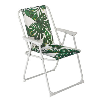 Folding Metal Beach Chair - Banana Leaf