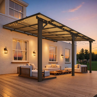 Pergola d'extérieur à hauteur réglable pour patio