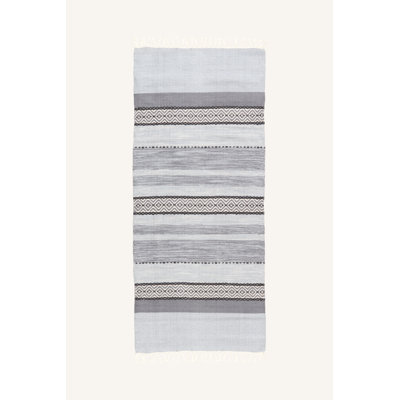 Runner Puck Striped Hand Woven Area Rug