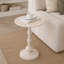 Table d'appoint ronde vintage en métal, table de chevet décorative, table basse multifonctionnelle pour petits espaces intérieurs et extérieurs (salon, chambre, terrasse).