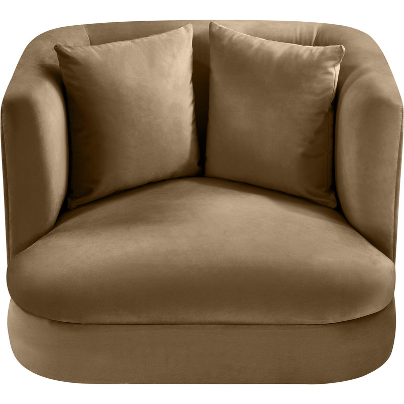 Chaise en velours Ethalind, Velours beige