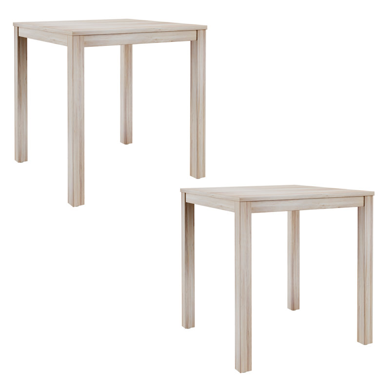 Tables de bout brun clair, ensemble de 2