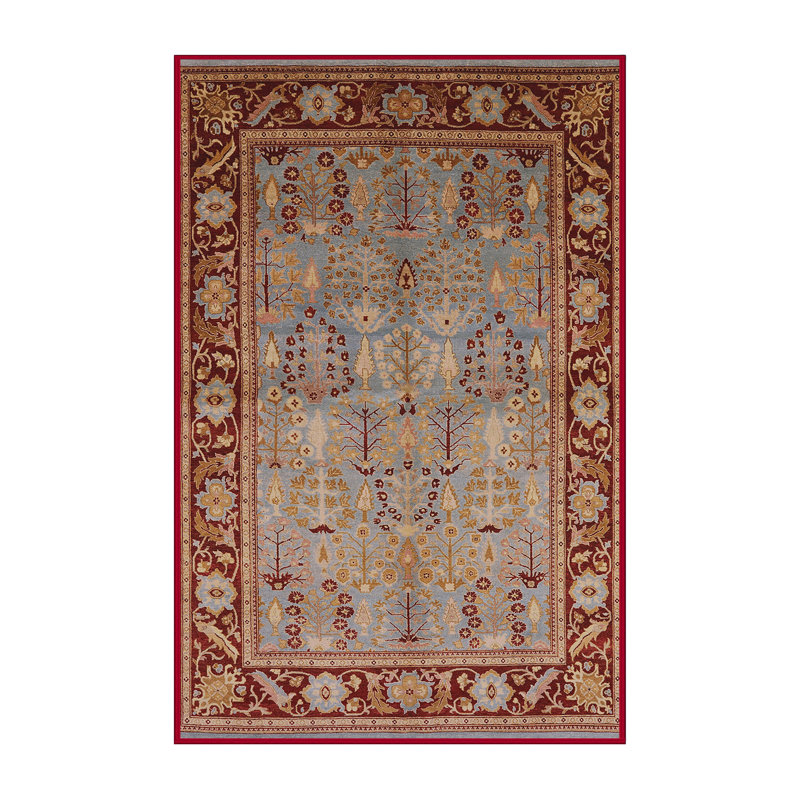 Tapis oriental rouge / bleu Plimoth, Tapis de couloir 2 pi x 5 pi
