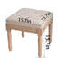 Small Padded Bench, Square Upholstered Rustic Ottoman Bench