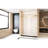 Single Sliding Shower Door With 1/4" (6 Mm) Clear Tempered Glass, Proof Film, Stainless Steel Handle And Square Tube Track, Brushed Gold, American Style For Bathroom, Large Wheels Smooth Silent