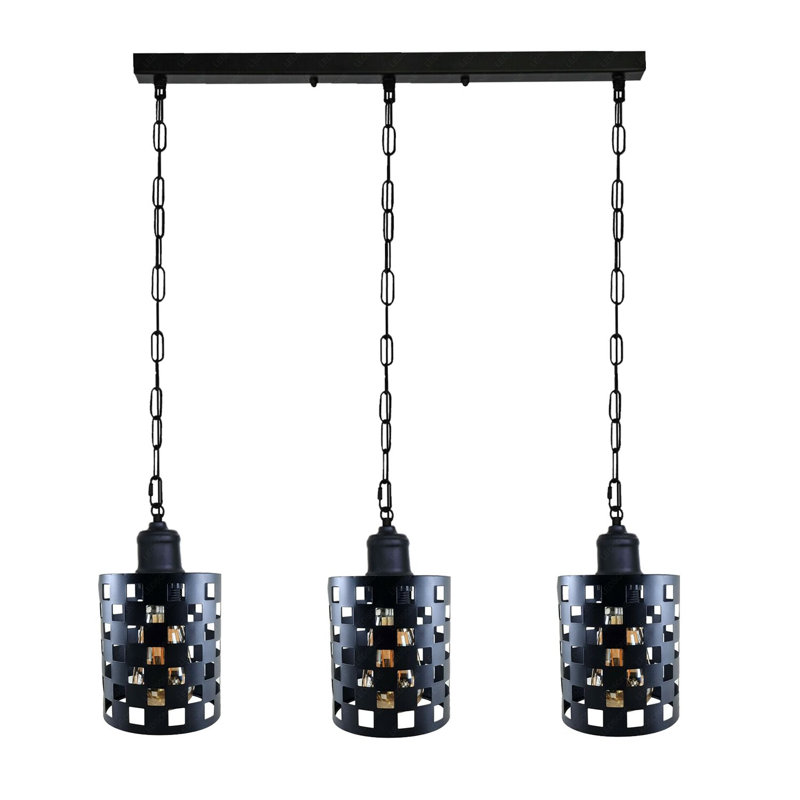 Trapeza 3 - Light Kitchen Island Pendant, Black