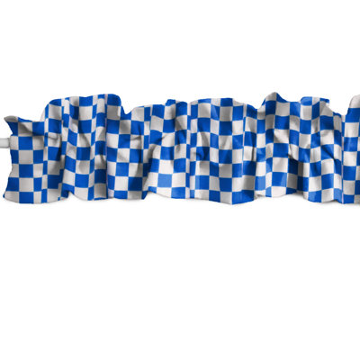 Cantonnière à carreaux à imprimé damier
