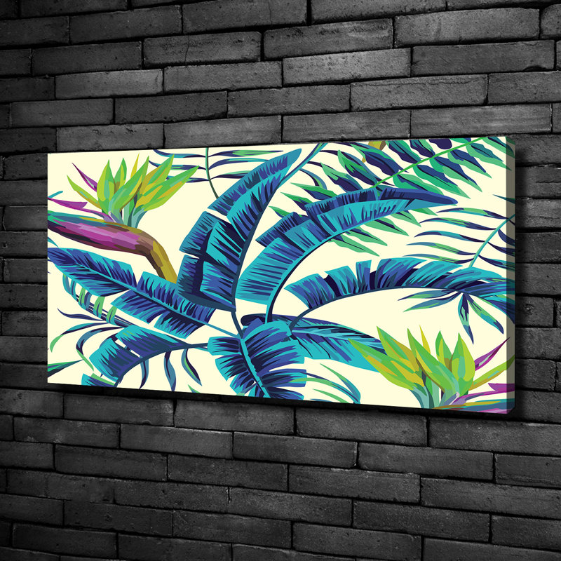 Tropical Leaves - No Frame Print on Canvas