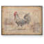 « rustique coqs ii » par richard lane, impression sur toile tendue-19704804