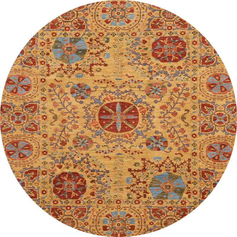 Tapis abstrait moderne 3796, Rond 8 pi