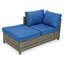 Ensemble de conversation modulaire en rotin avec coussins 4 pièces Acree-23829089