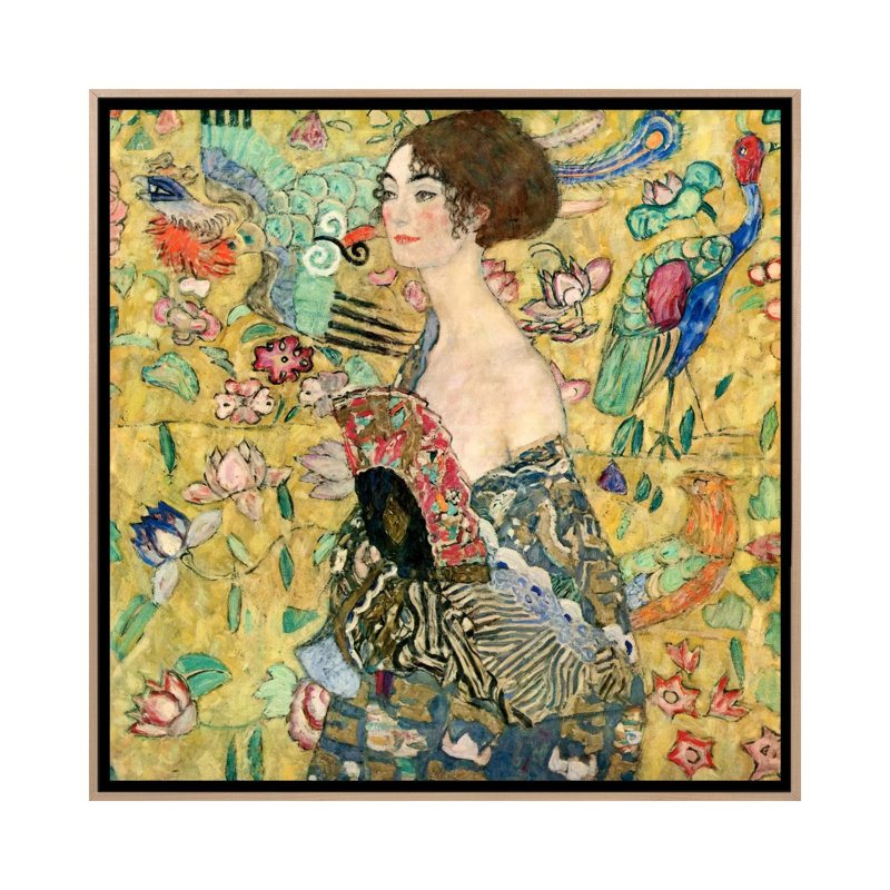 Print on Canvas, 93.98cm H x 93.98cm W x 3.81cm D, Oak Floater Framed