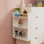 Commode de table moderne, table à langer avec 3 tiroirs très profonds, tablettes de rangement et cintres, table à langer multifonctionnelle avec séchoir pour chambre de bébé