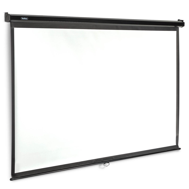 VonHaus Manual Projector Screen Projector Screen, 124.5cm H x 224.4cm W