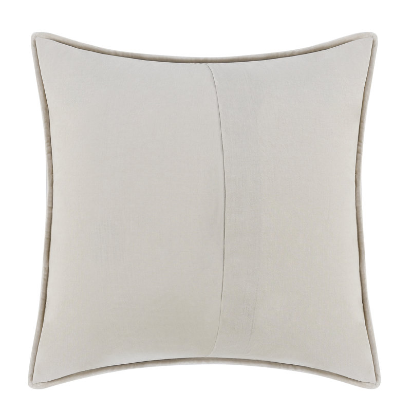 Seville Woven Pick Stitch Velvet Fabric Sham, Euro, Desert Taupe