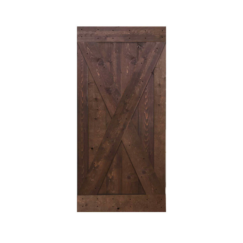 Porte de grange lambrissée peinte en bois sans trousse de quincaillerie d'installation, 42" x 84", Non fini