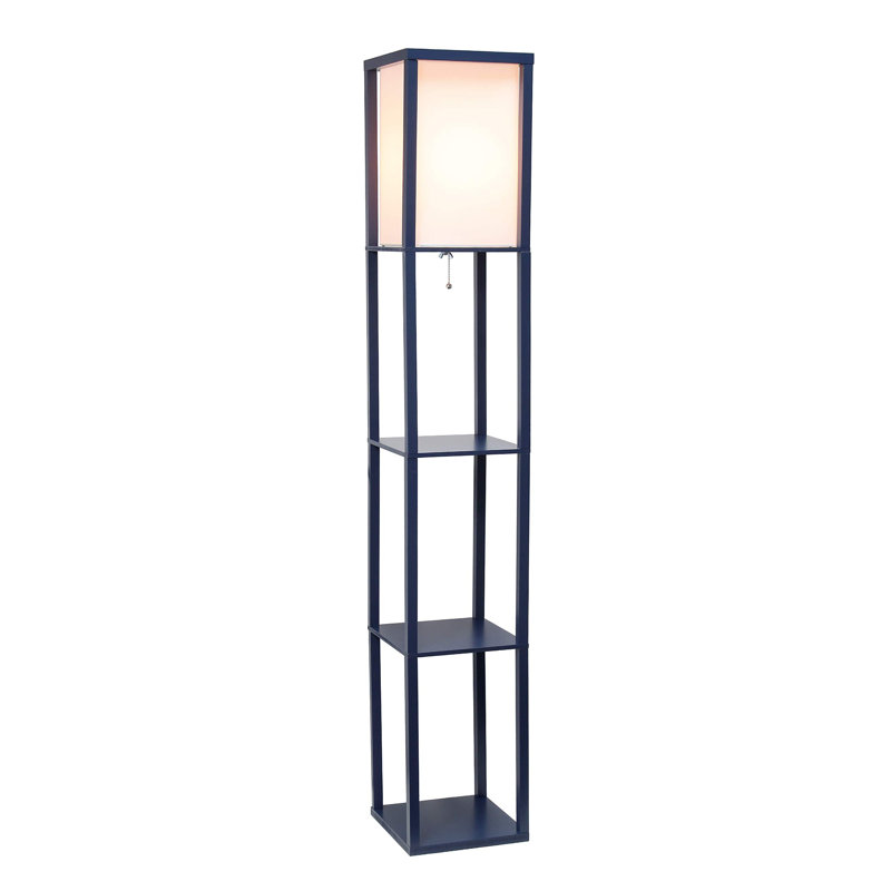 Lampe sur pied 63 po Raffles, Bleu marine