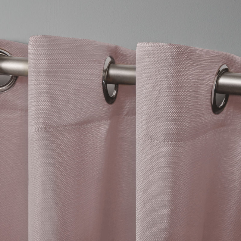 Breanna Semi Sheer Curtain Pair, 54" W x 84" L, Blush