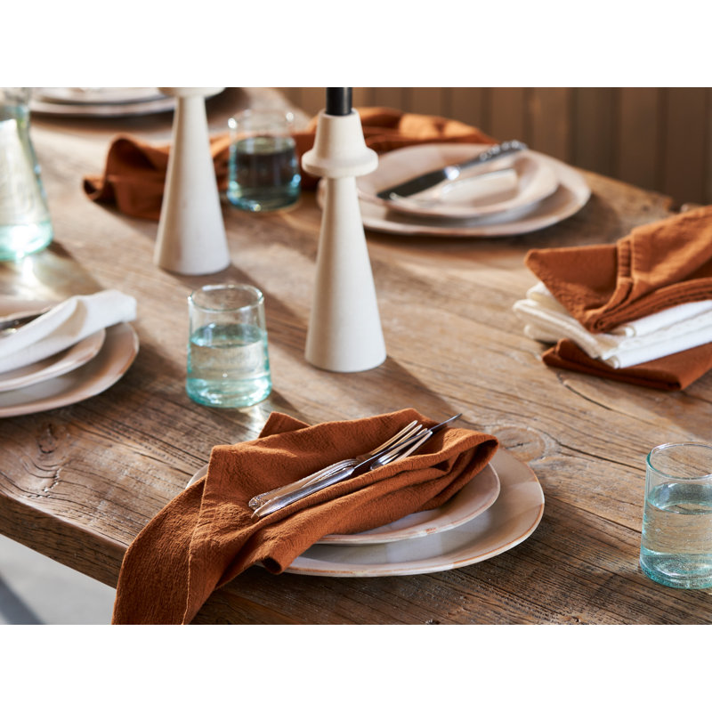 Rust Organic Cotton Textured Napkin Set of 4