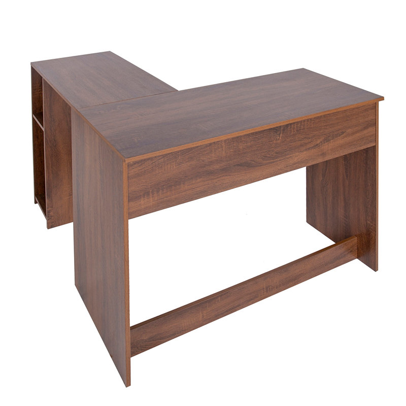 Angeletta L-Shaped Computer Desk, Brown