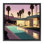 «Palm Trees & Pool Villa», art mural sur toile flottante noire par Noah Bay