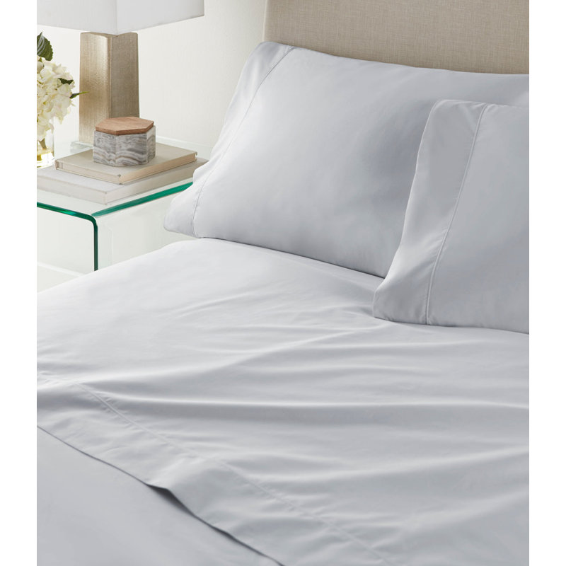 Ensemble de draps 100% coton Nile, Drap plat grand, Bleu brumeux