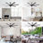72" 7 - Blade Windmill Large Ceiling Fan without Lights with Remote Control-248772309