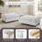 Modern Upholstered Faux Fur Square Ottoman(Set Of 2)-703592302