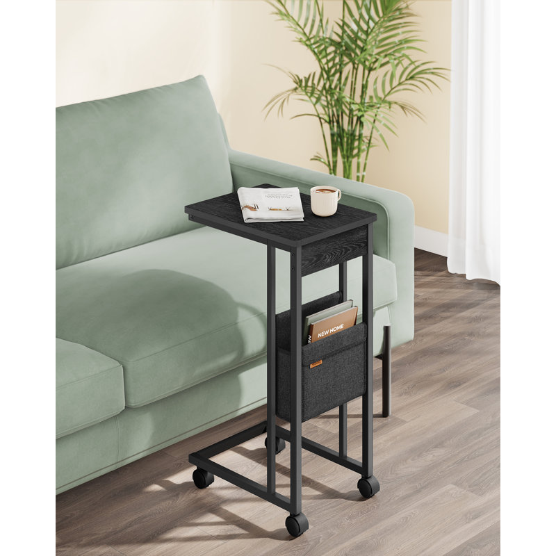 Alexann Sled End Table, Black, Black