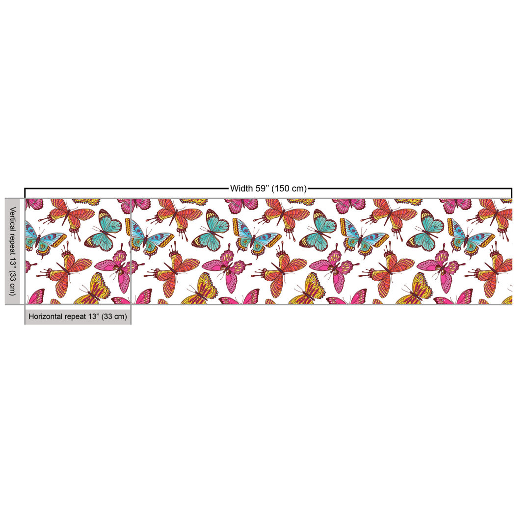 Cheryllynne Butterflies Feminine Flying Multi-Purpose Fabric