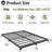 Low ProfileBed Frame With Rounded Corner Legs Heavy Duty Metal Size PlatformBed Frame No Box Spring Needed, Easy Assembly, Noise Free, .-1036937659