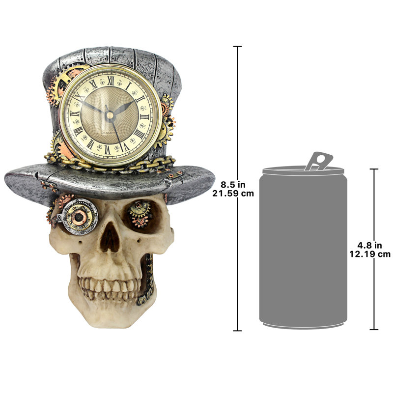 Horloge murale 7 "steampunk Mad Hatter