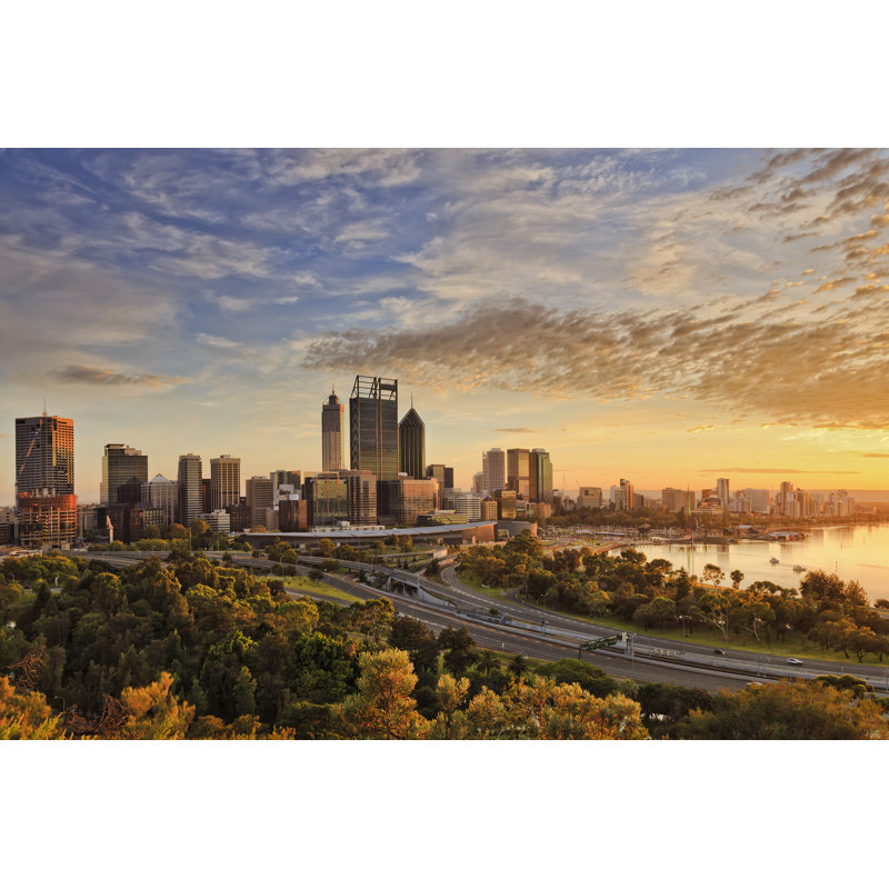 Perth City - Wrapped Canvas Print, 30cm H x 46cm W