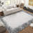 5x7 Machine Washable Area Rug, Modern Bordered, Stain Resistant, Non-Slip, Minimalist Accent Rug, Farmhouse Floor Cover, Dining, Grey.-1599935667