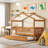 Twin Size Wooden House Bed With Trundle-1310478634-1310478635